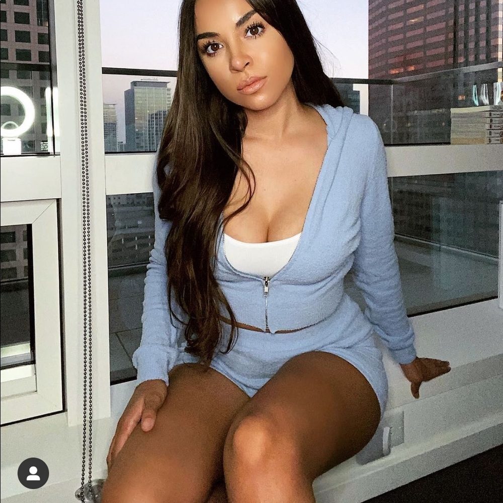 Blue Terry two piece outfit